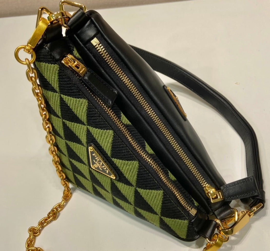 Prada Symbole Triangle Double bag