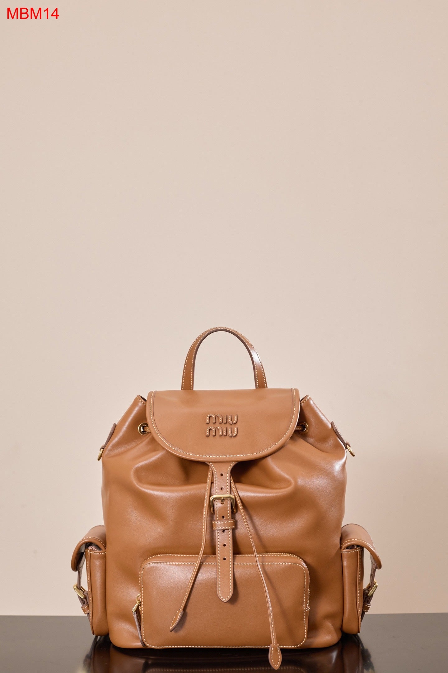 Miu Miu leather backpack