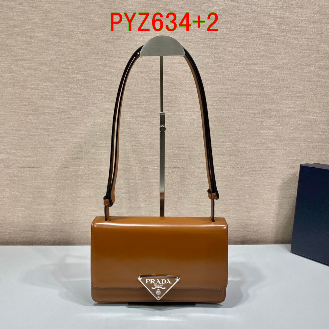 Prada Emblème brushed-leather bag
