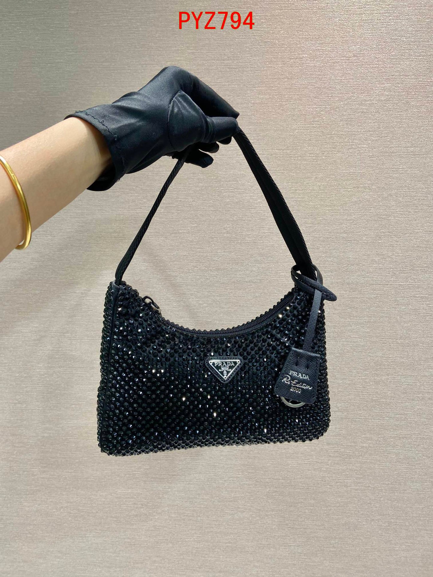 Prada Crystal-embellished shoulder bag