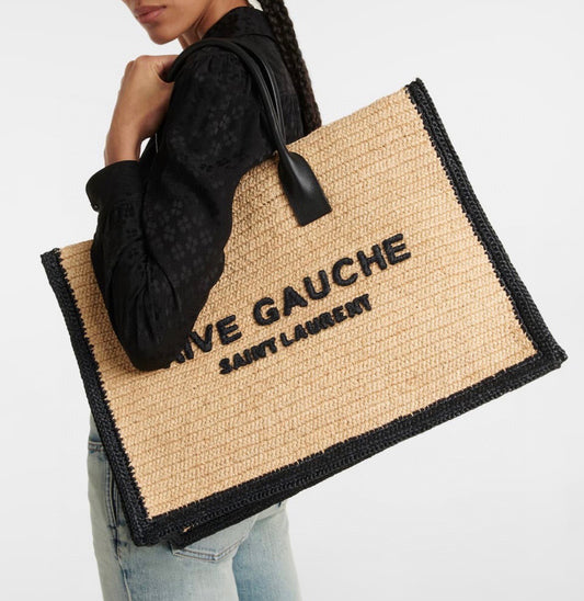 RIVE GAUCHE TOTE BAG IN RAFFIA