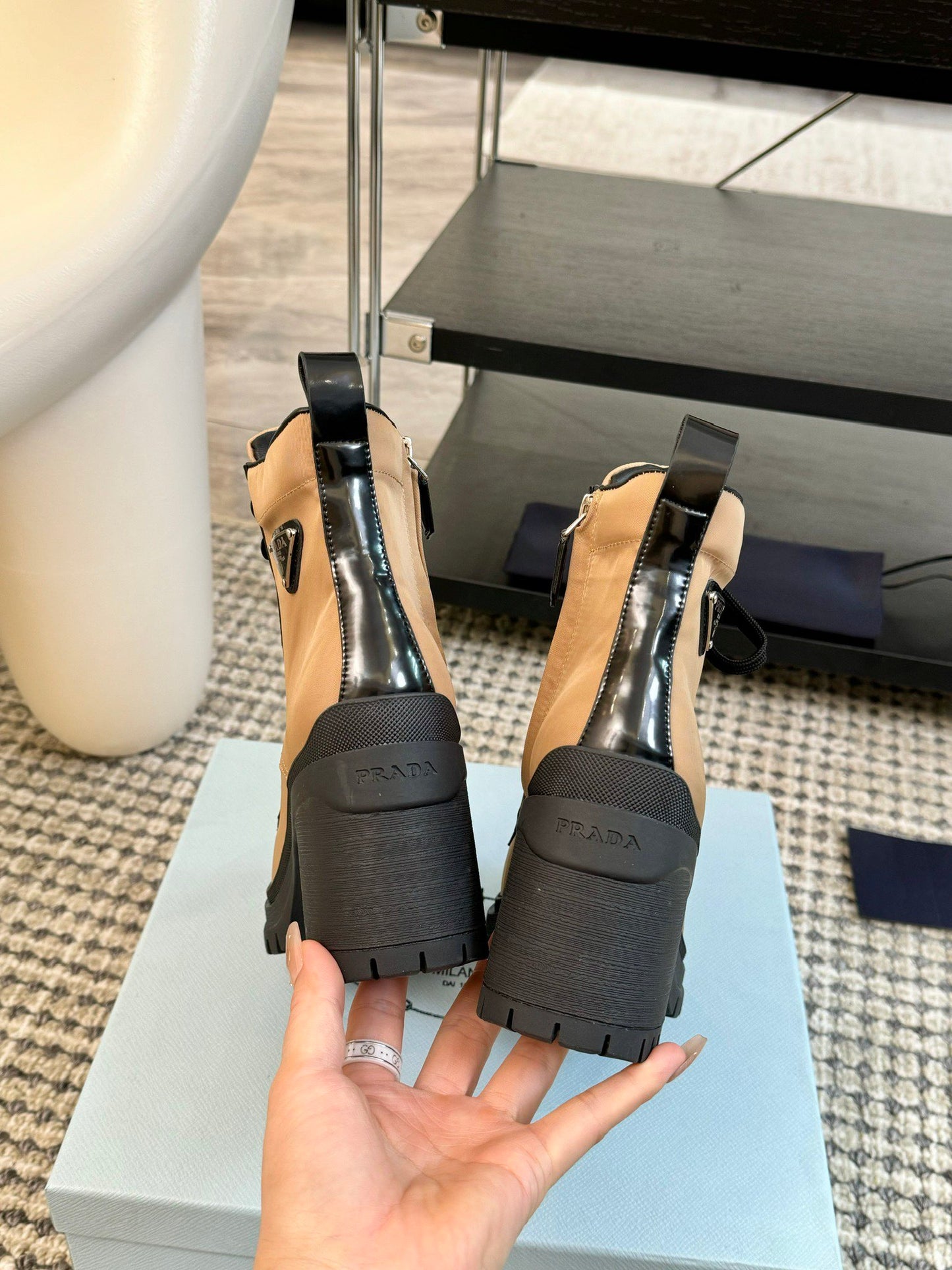 Prada Heels Ankle Boots