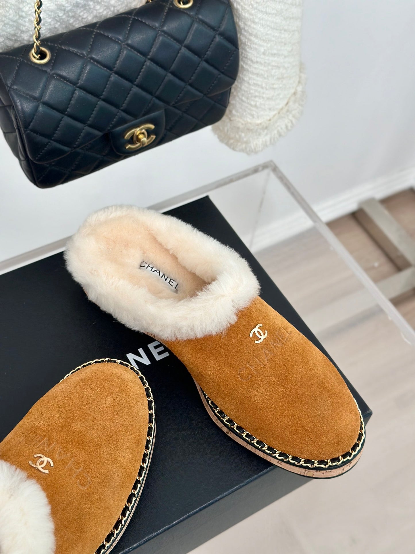 Chanel Suede Slippers