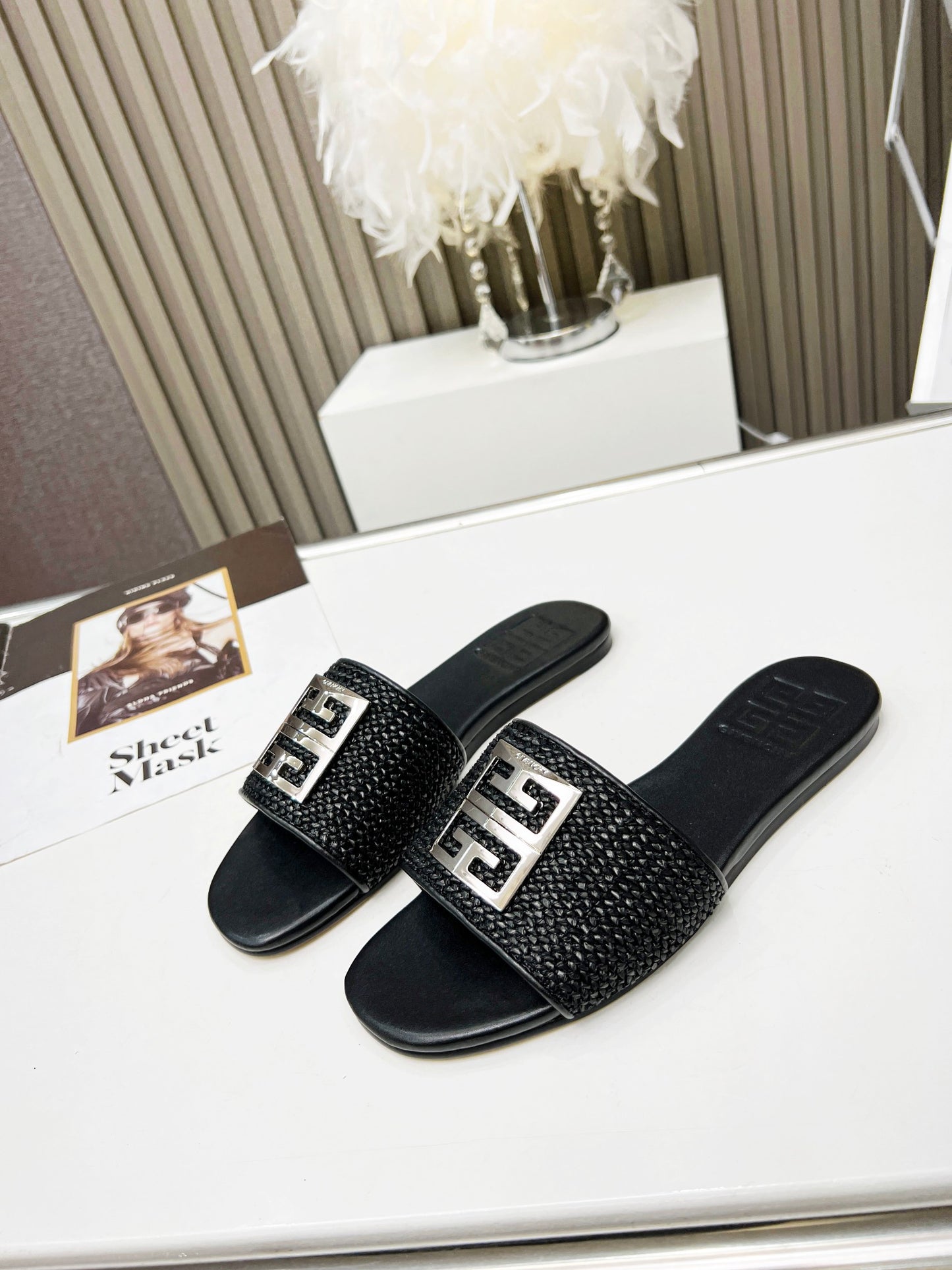 Givenchy Straw Slides