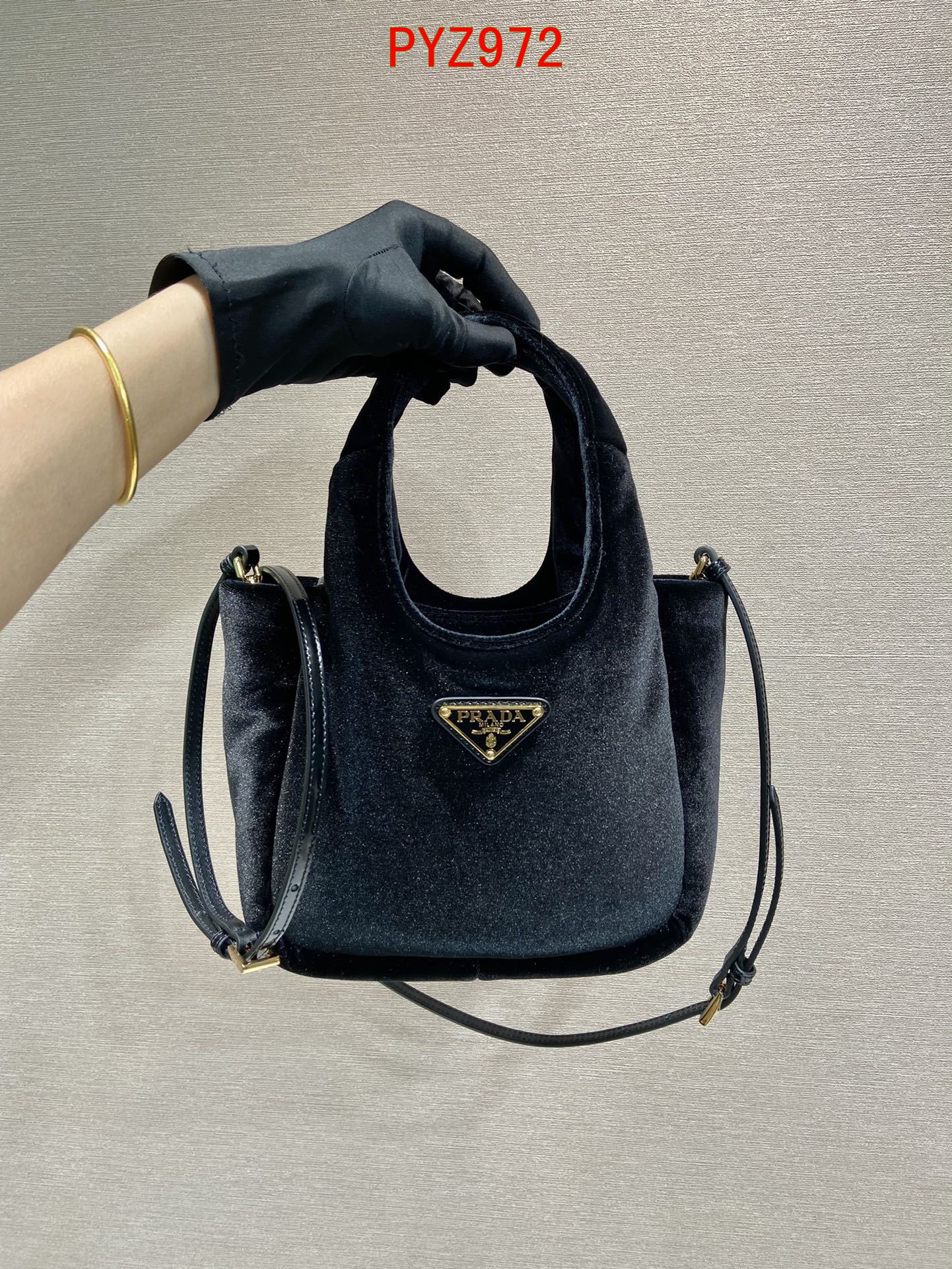 Prada Padded velvet mini handbag