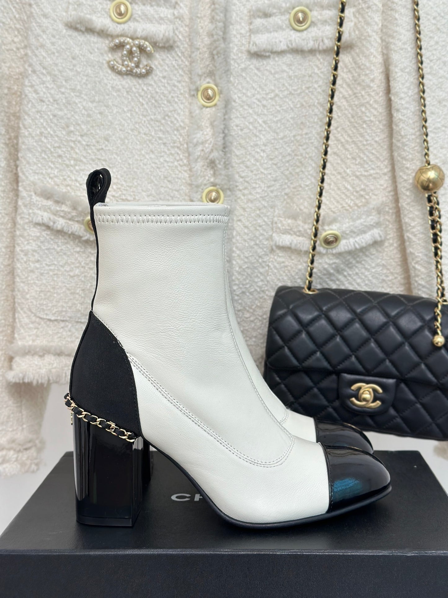 Chanel Ankle Heel Boots