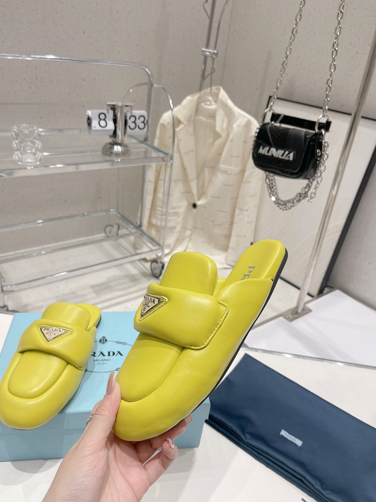 Prada Puffer Slides