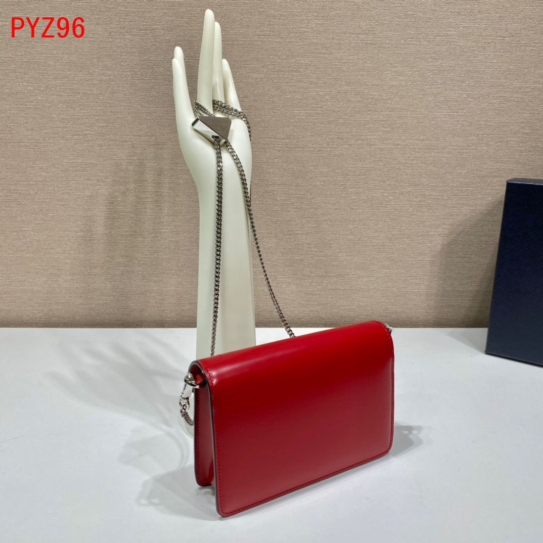 Prada Brushed leather shoulder bag