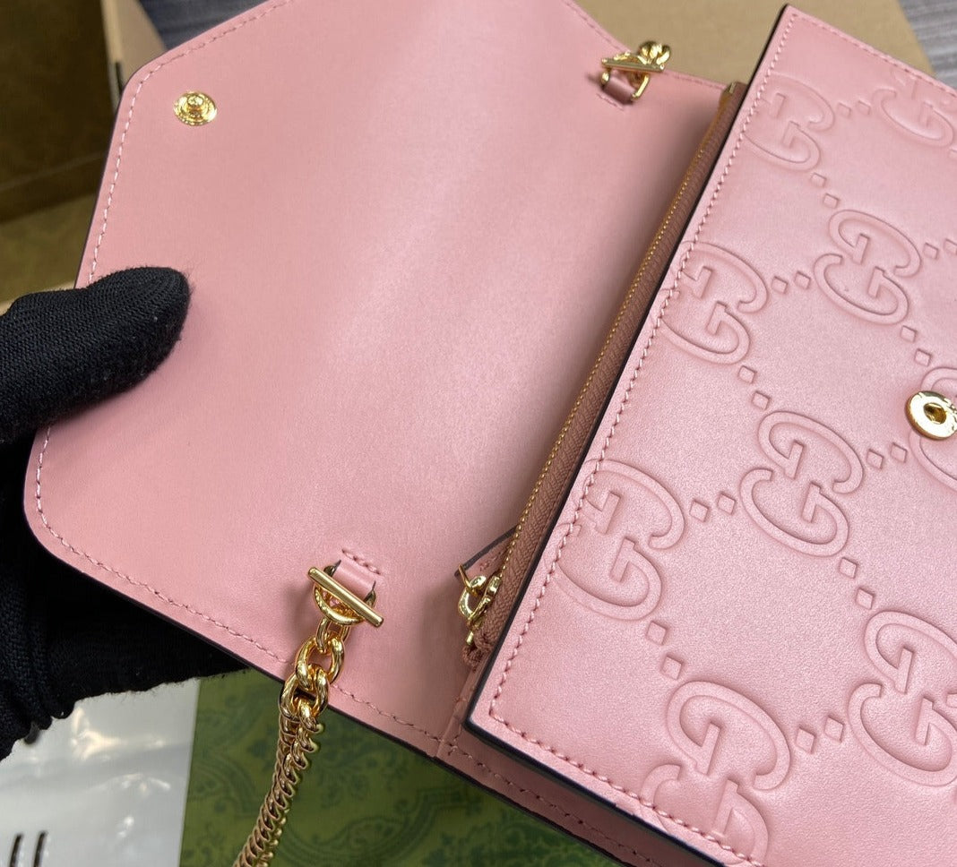 Gucci Leather Chain Wallet