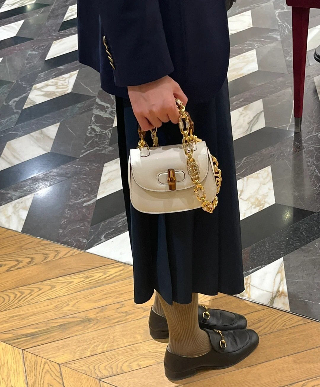 Gucci 1947 Bamboo Mini Top handle bag