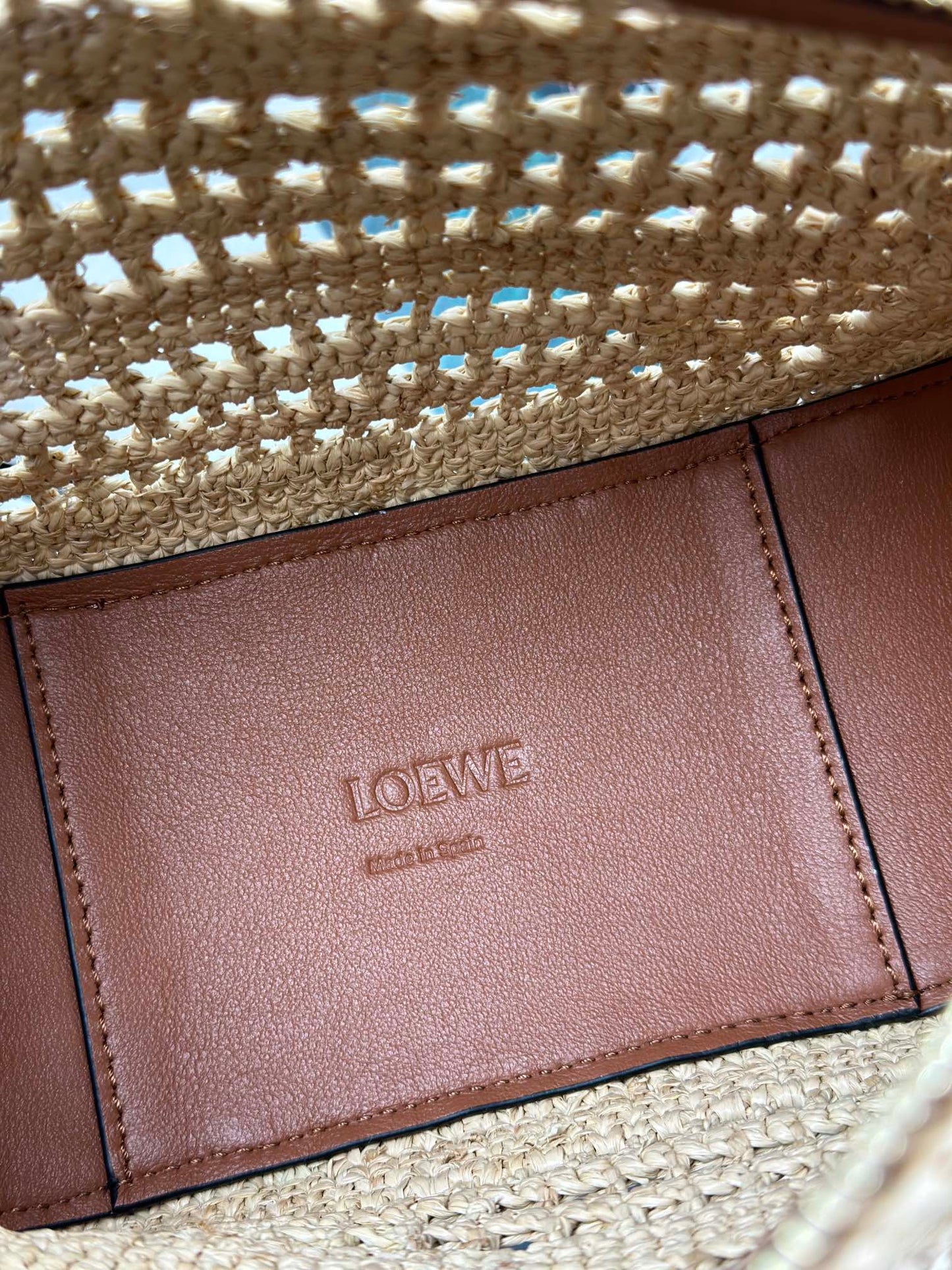 Loewe Hammock Hobo raffia bag