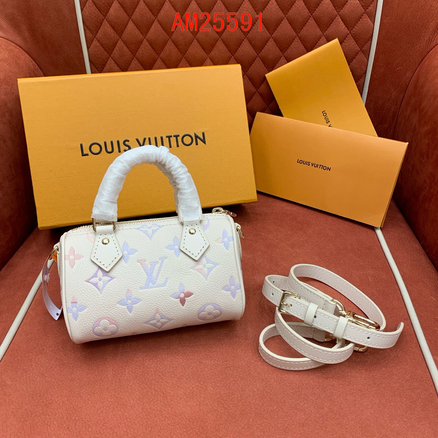 Louis Vuitton Nano Speedy Dream colorway.