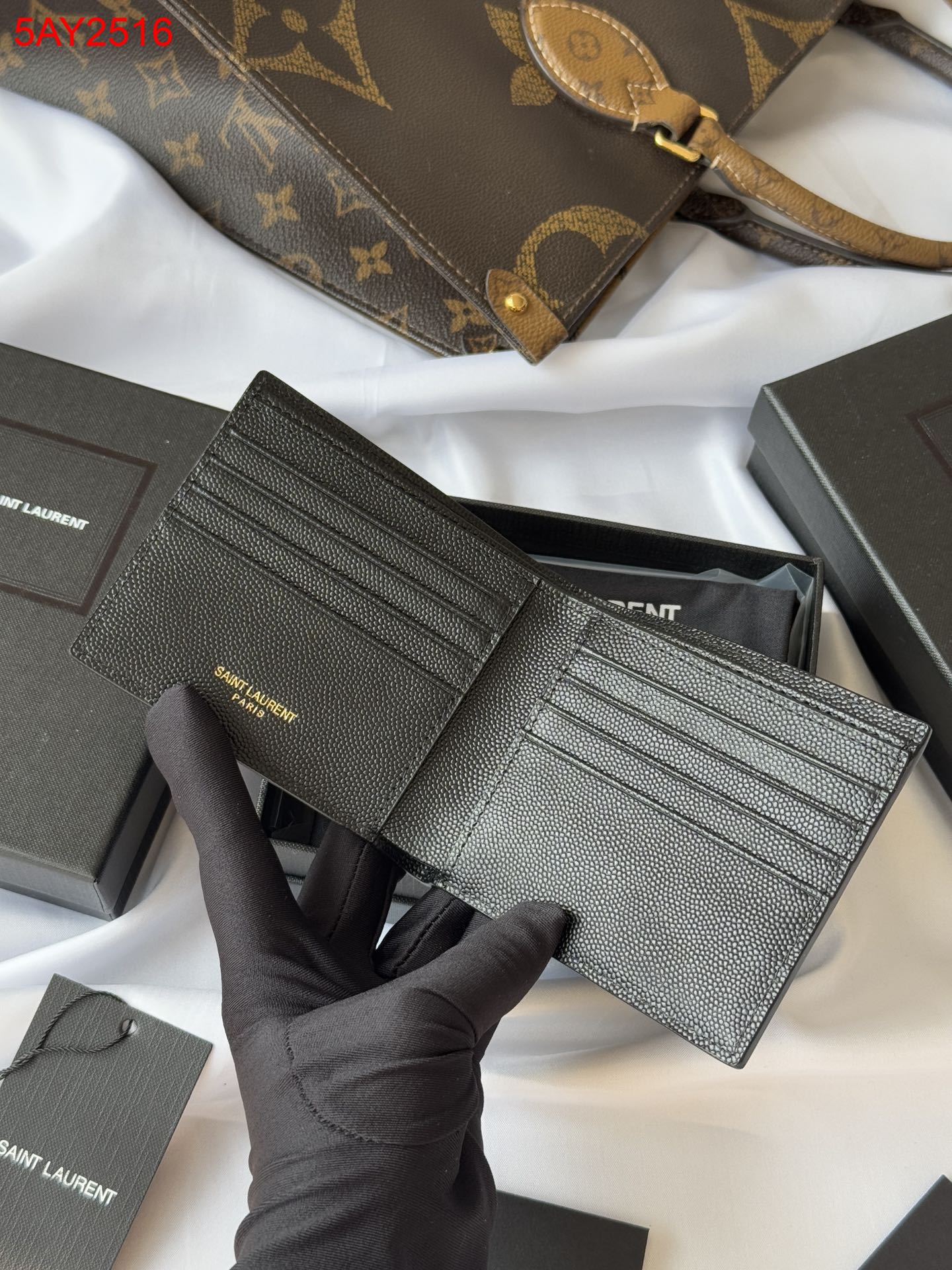 YSL Monogram Mini Wallet