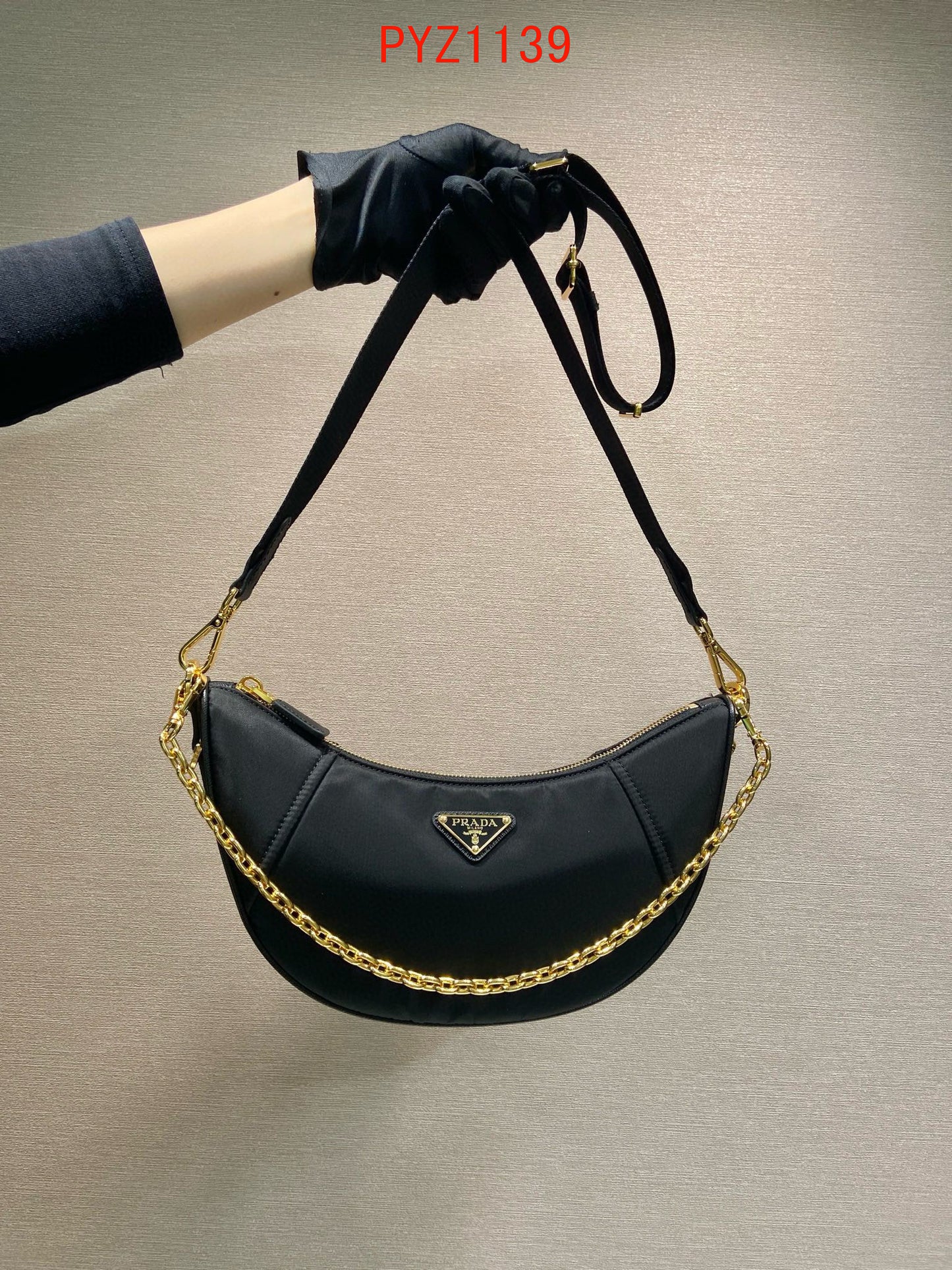 Prada Demi-lune Re-Nylon shoulder bag
