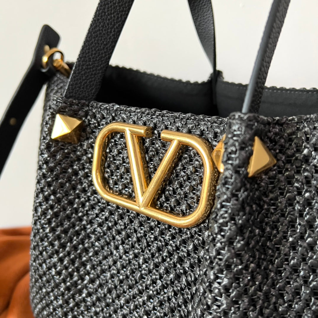 Valentino Summer woven tote bag