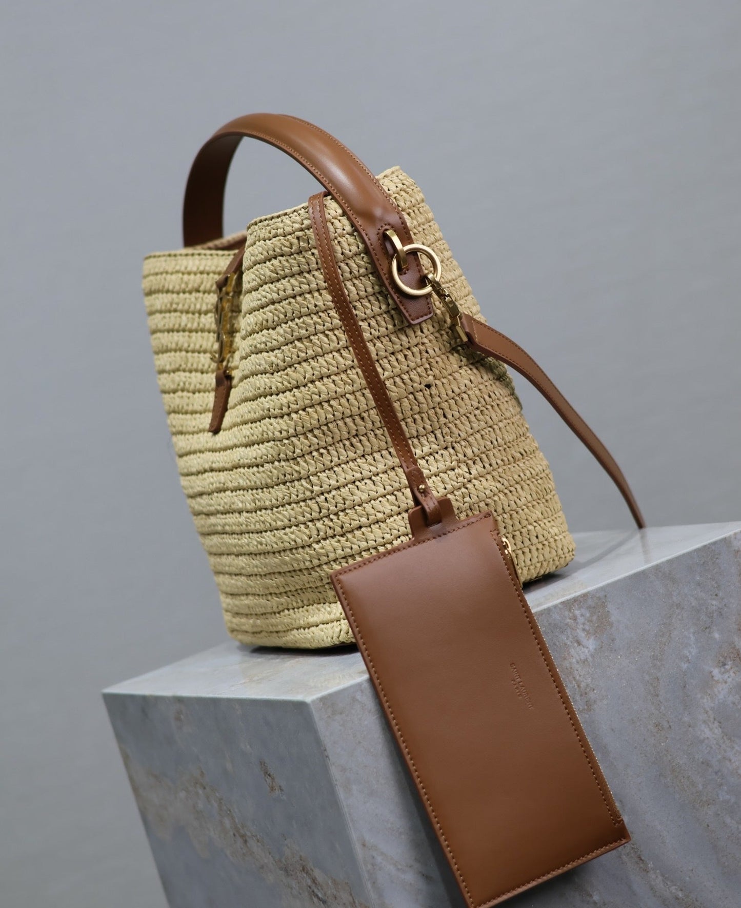 YSL Le 37 Raffia bag