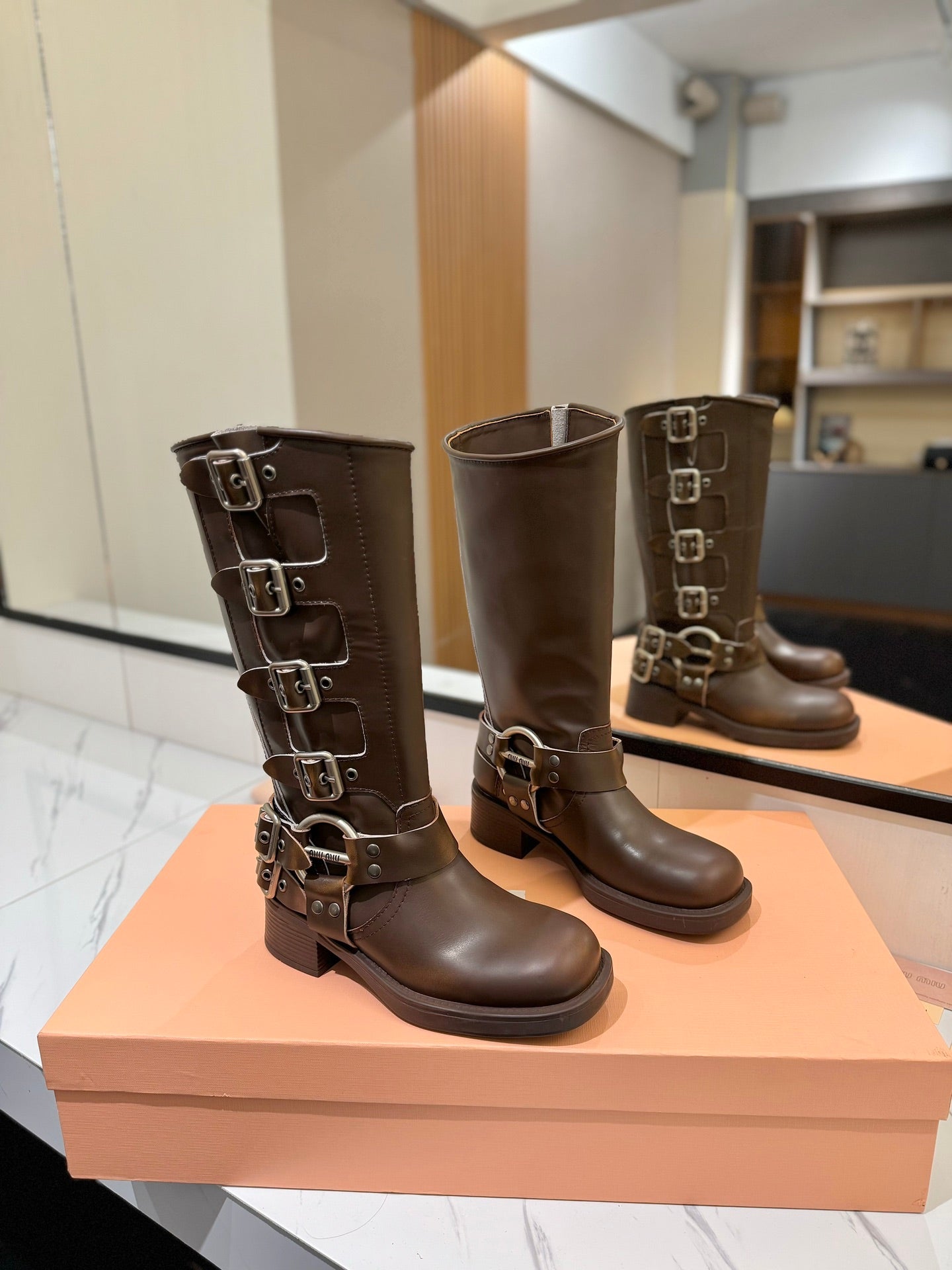 Miu Miu High Boots leather