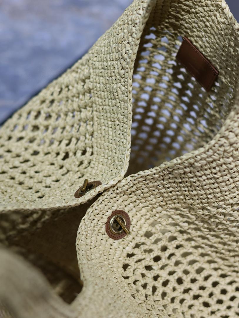YSL Icare in Raffia bag