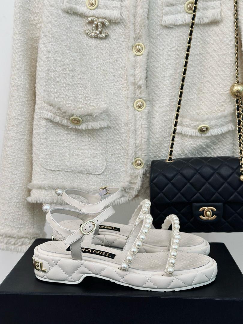 Chanel Pearl Sandals