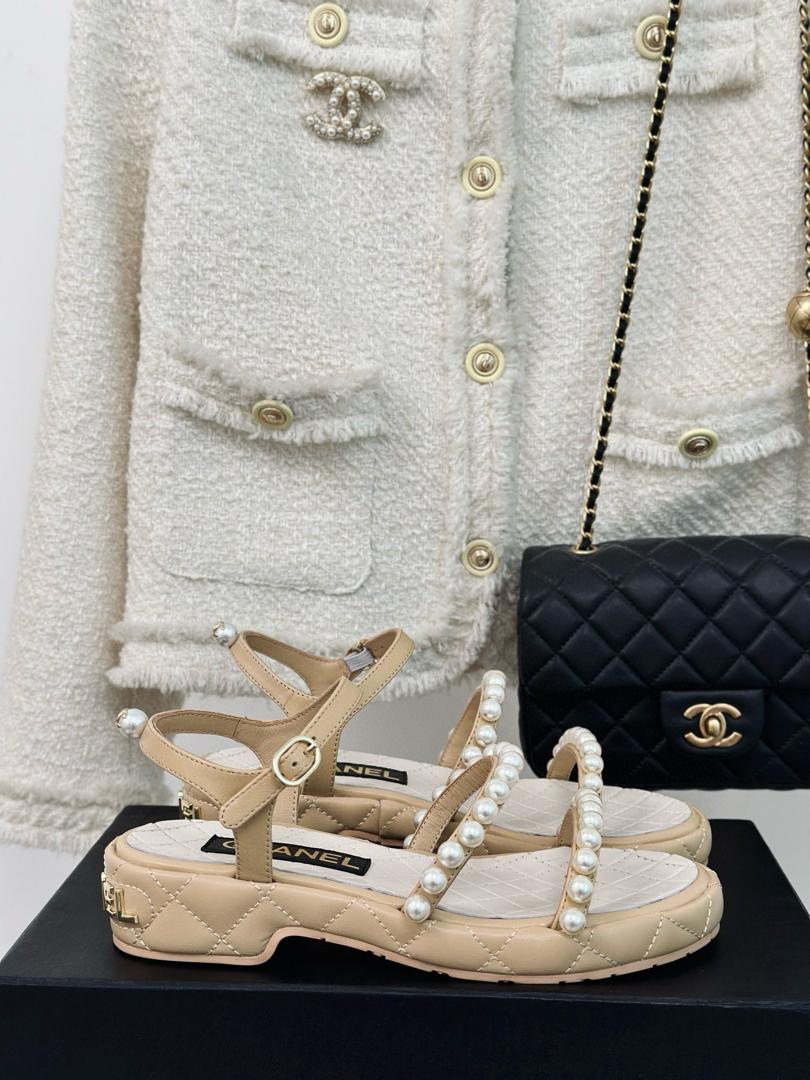 Chanel Pearl Sandals