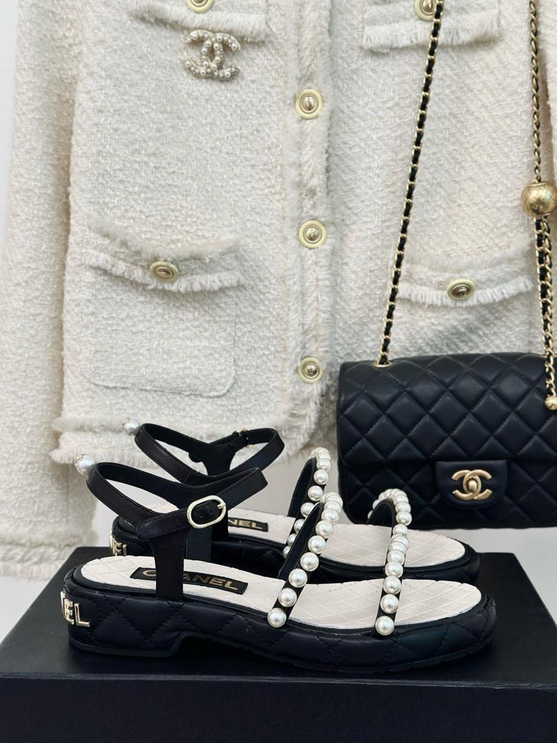 Chanel Pearl Sandals