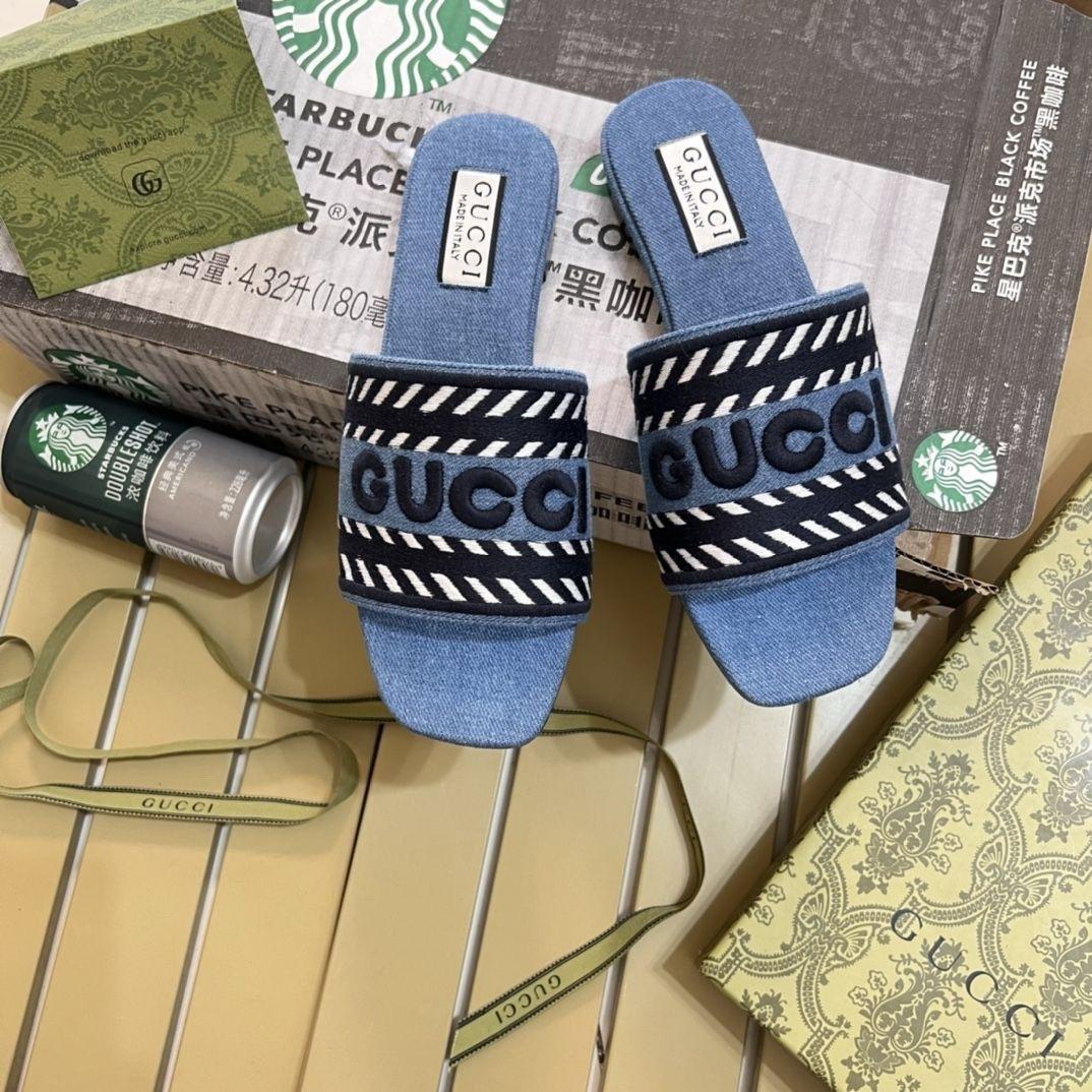 Gucci Denim slides
