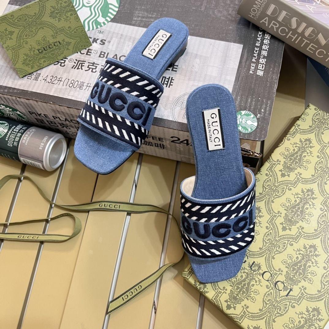Gucci Denim slides