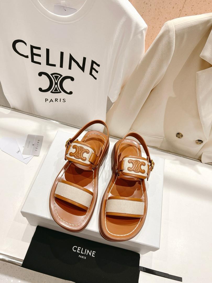 Celine Straw Slides