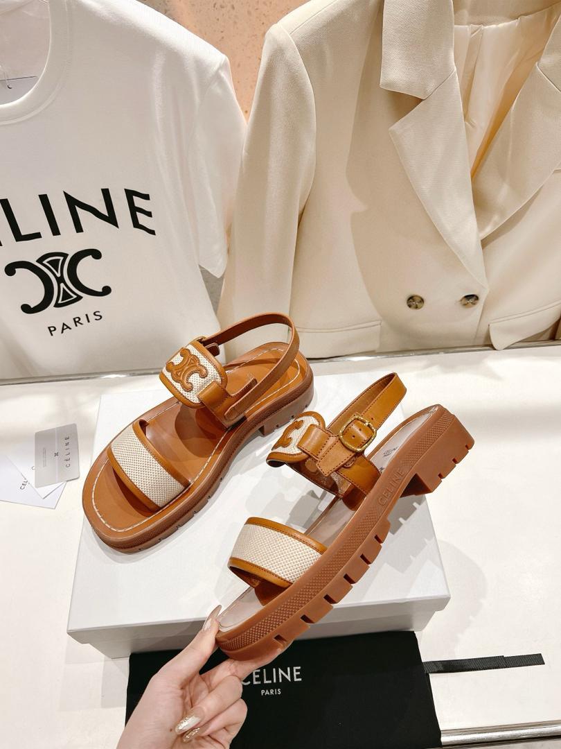 Celine Straw Slides