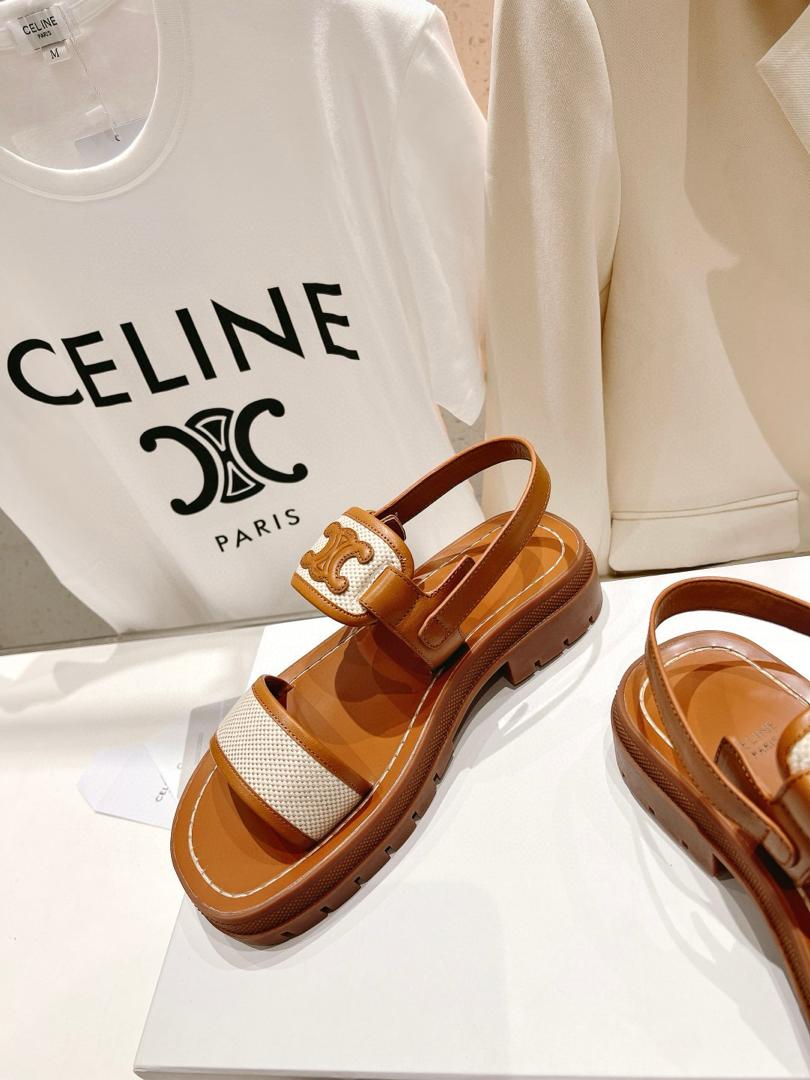 Celine Straw Slides