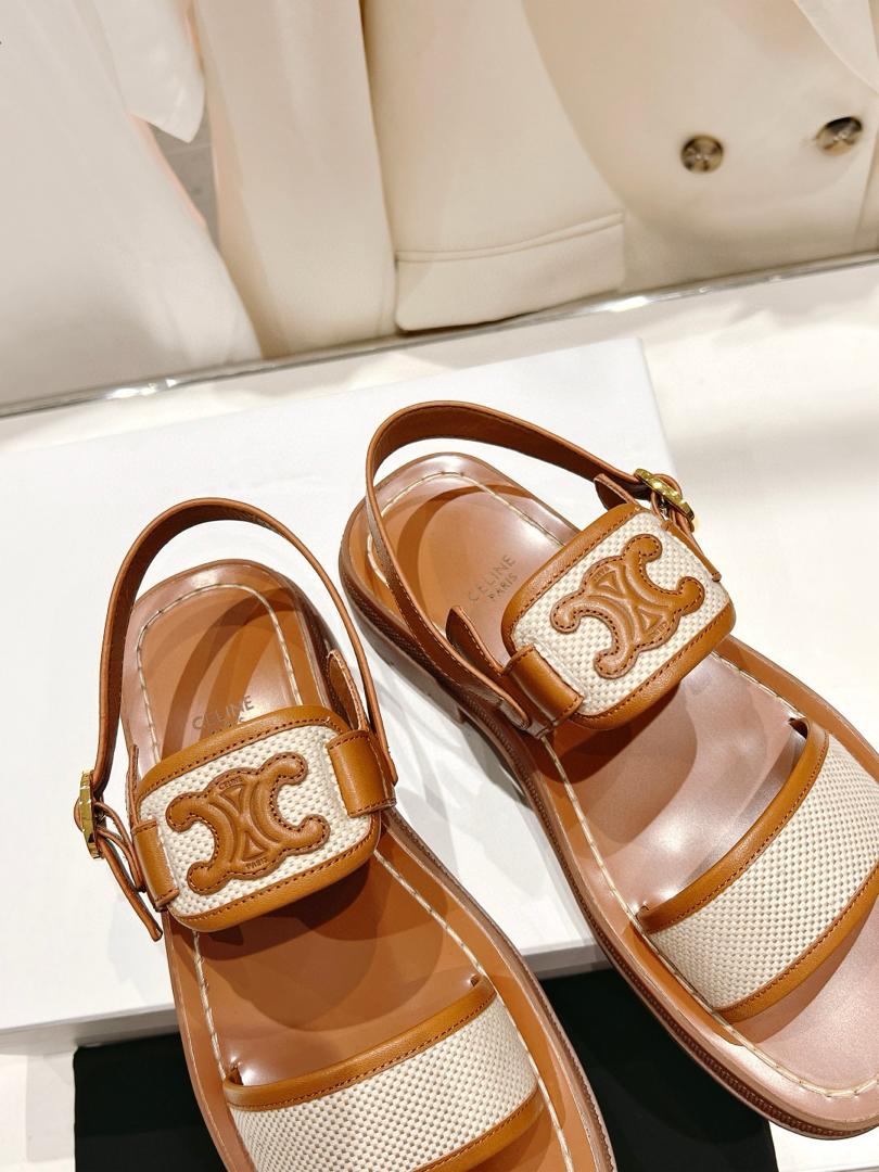 Celine Straw Slides