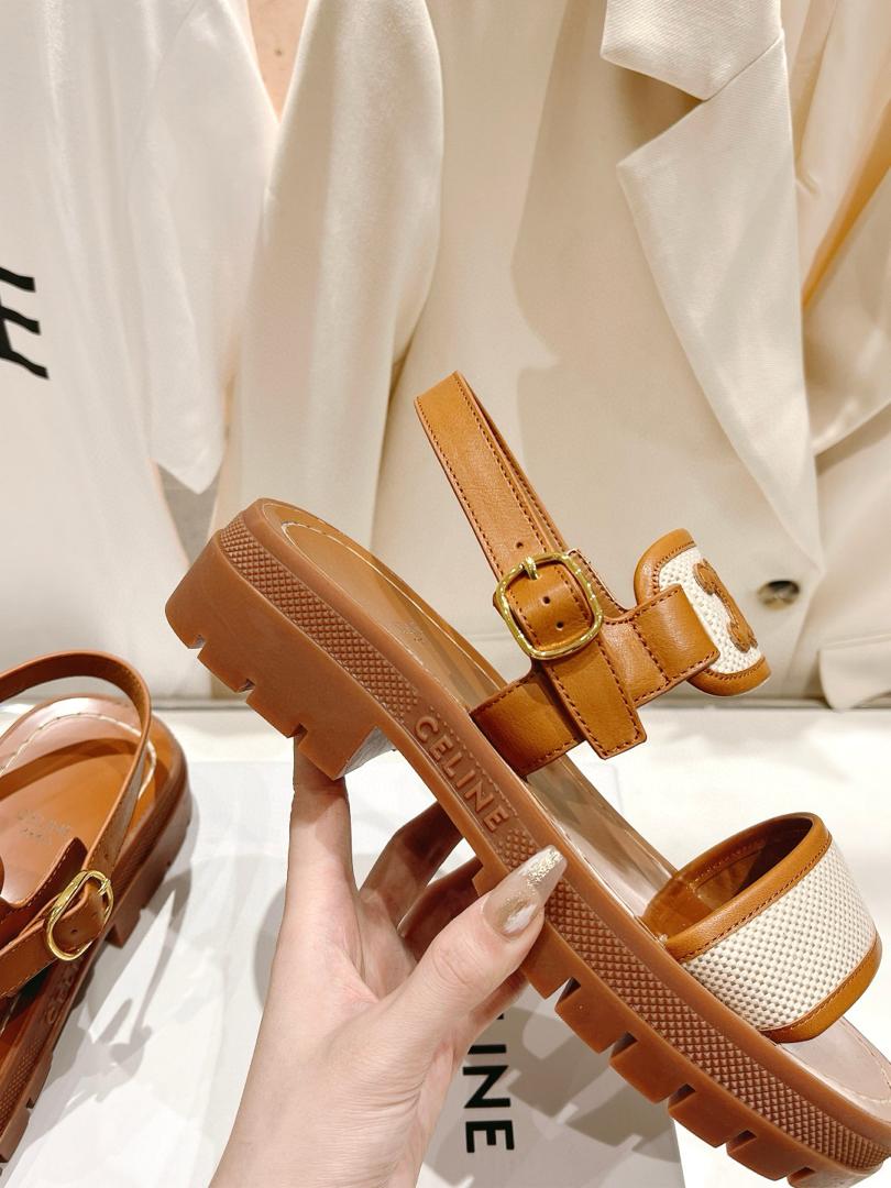 Celine Straw Slides