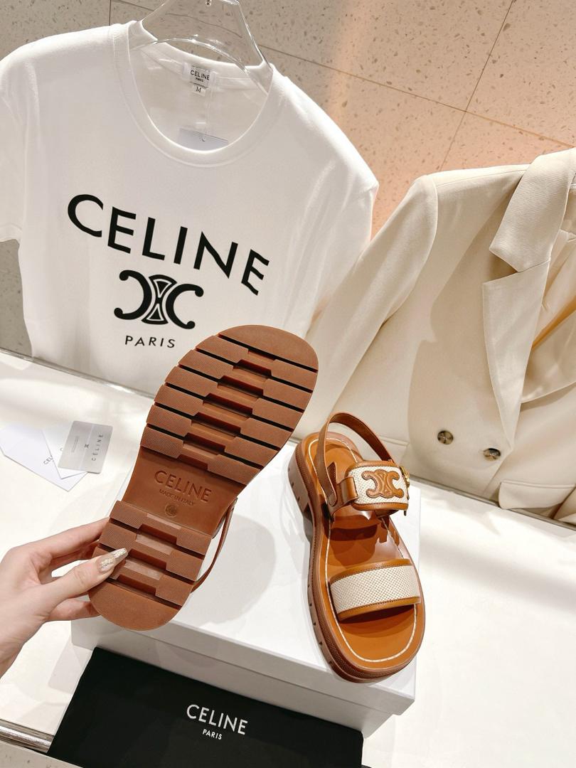Celine Straw Slides