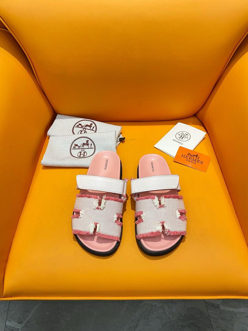 Hermes Chypre Straw Sandal