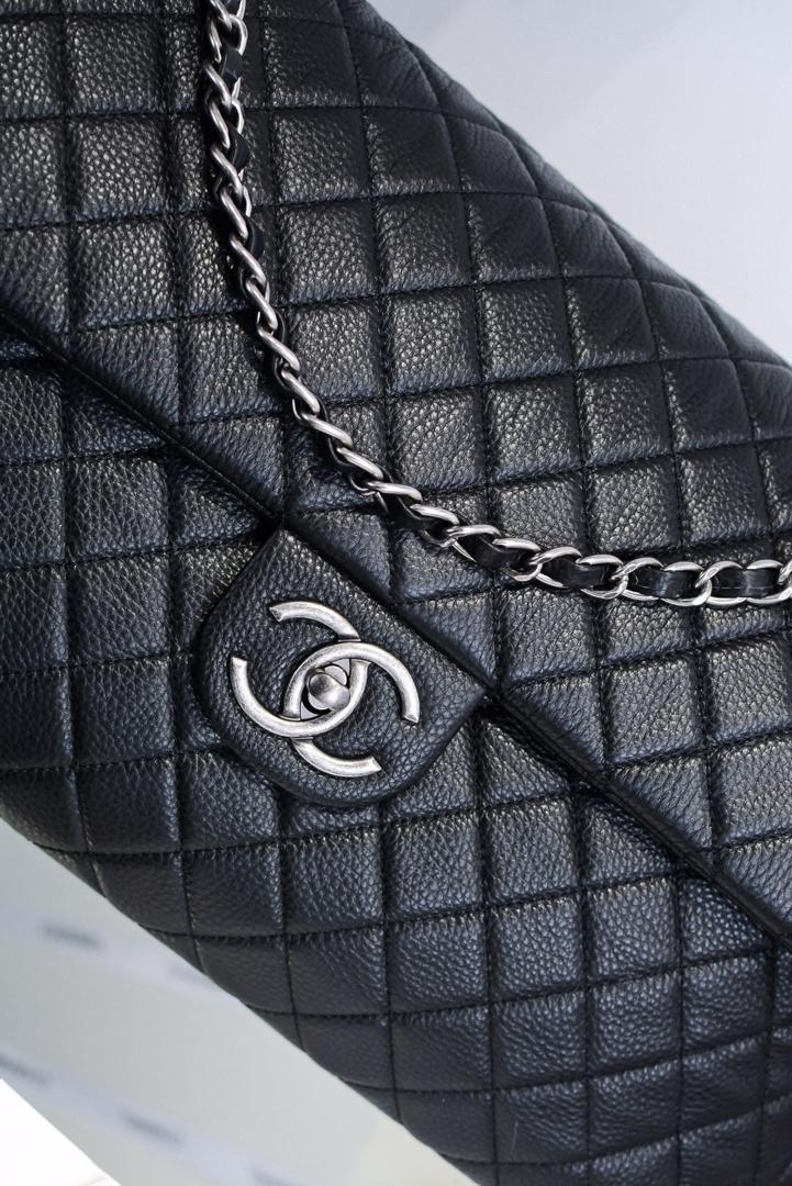 Chanel Classic Flap bag Caviar Leather XXL size