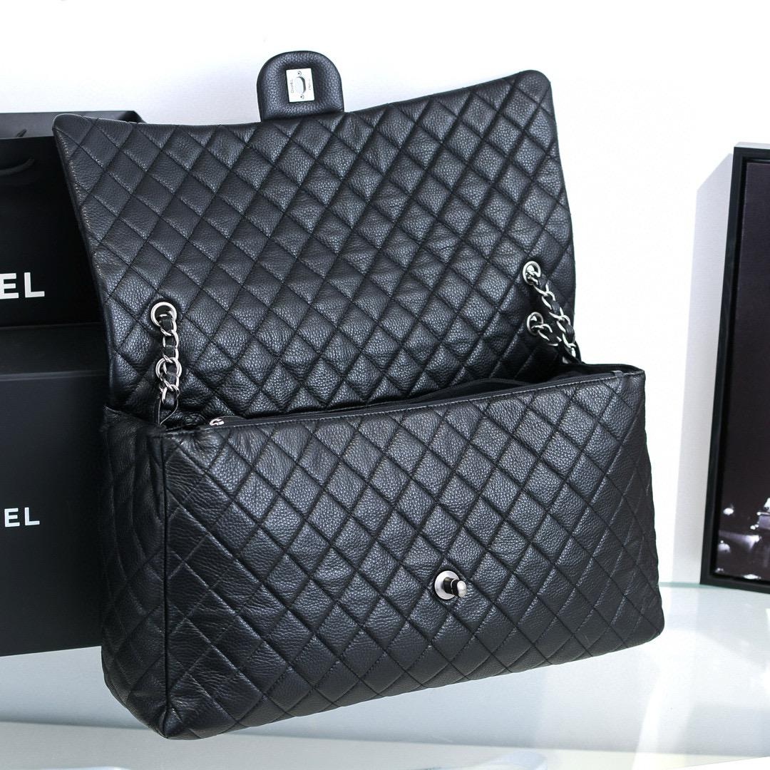 Chanel Classic Flap bag Caviar Leather XXL size
