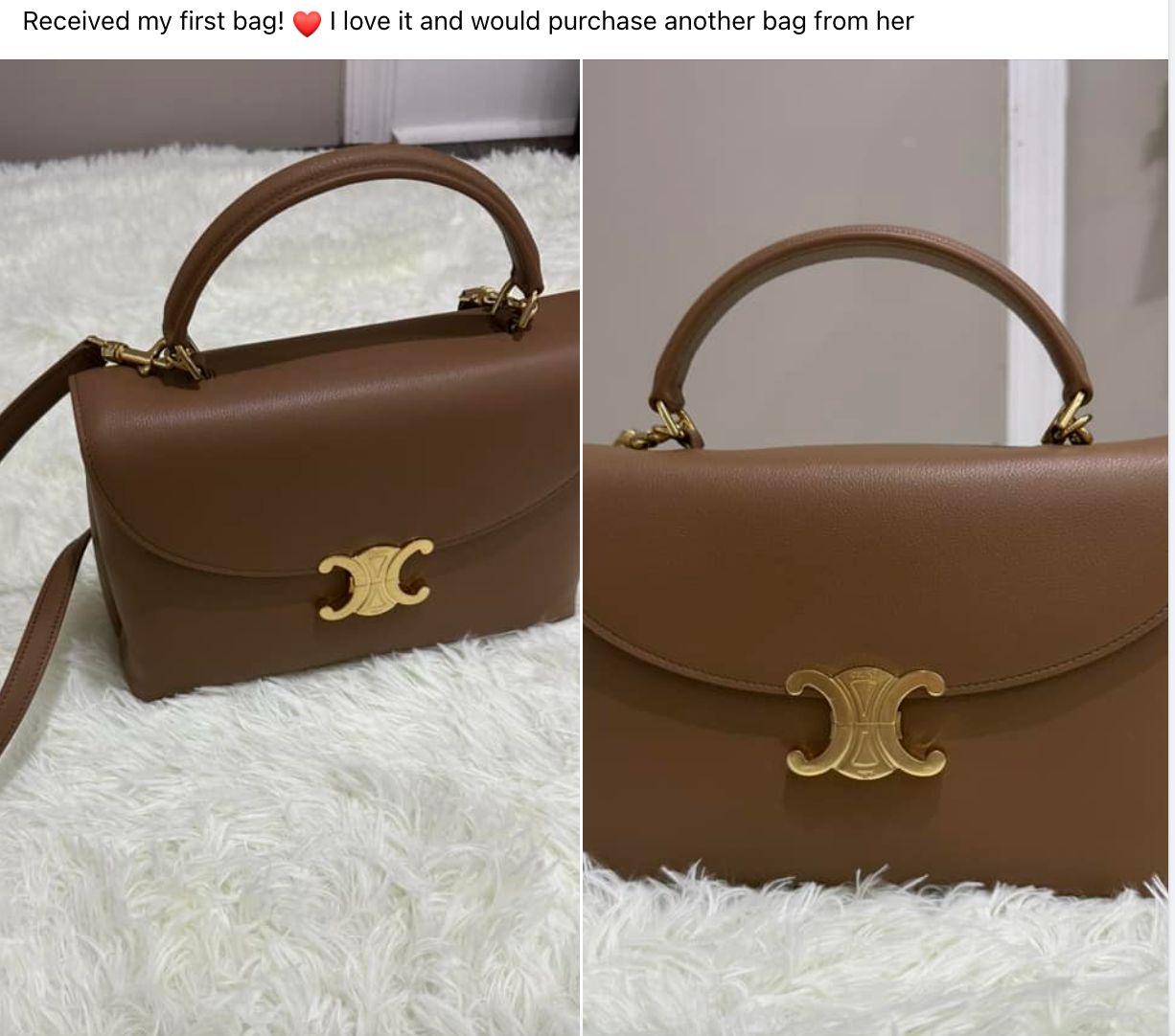 A review of a Celine Triomphe bag
