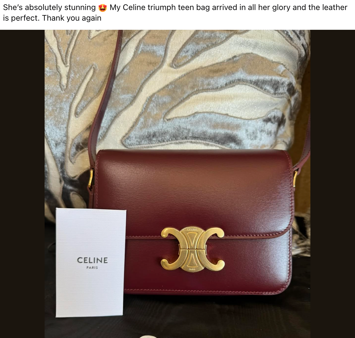 A review of a Celine Triomphe bag