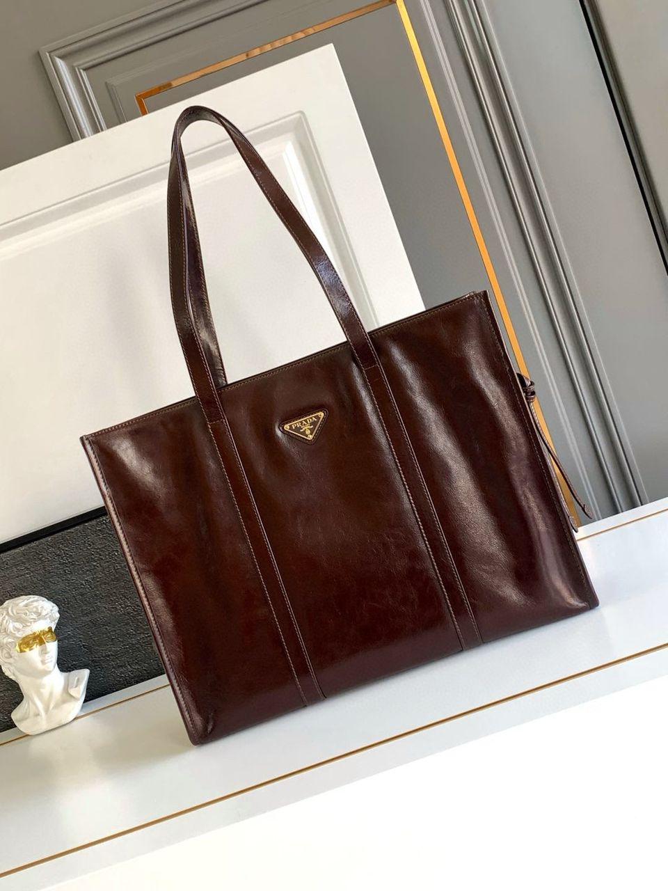 Prada Large leather tote bag