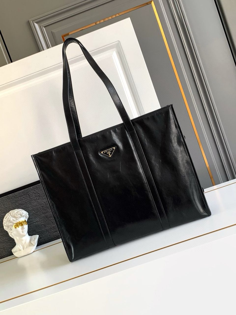 Prada Large leather tote bag