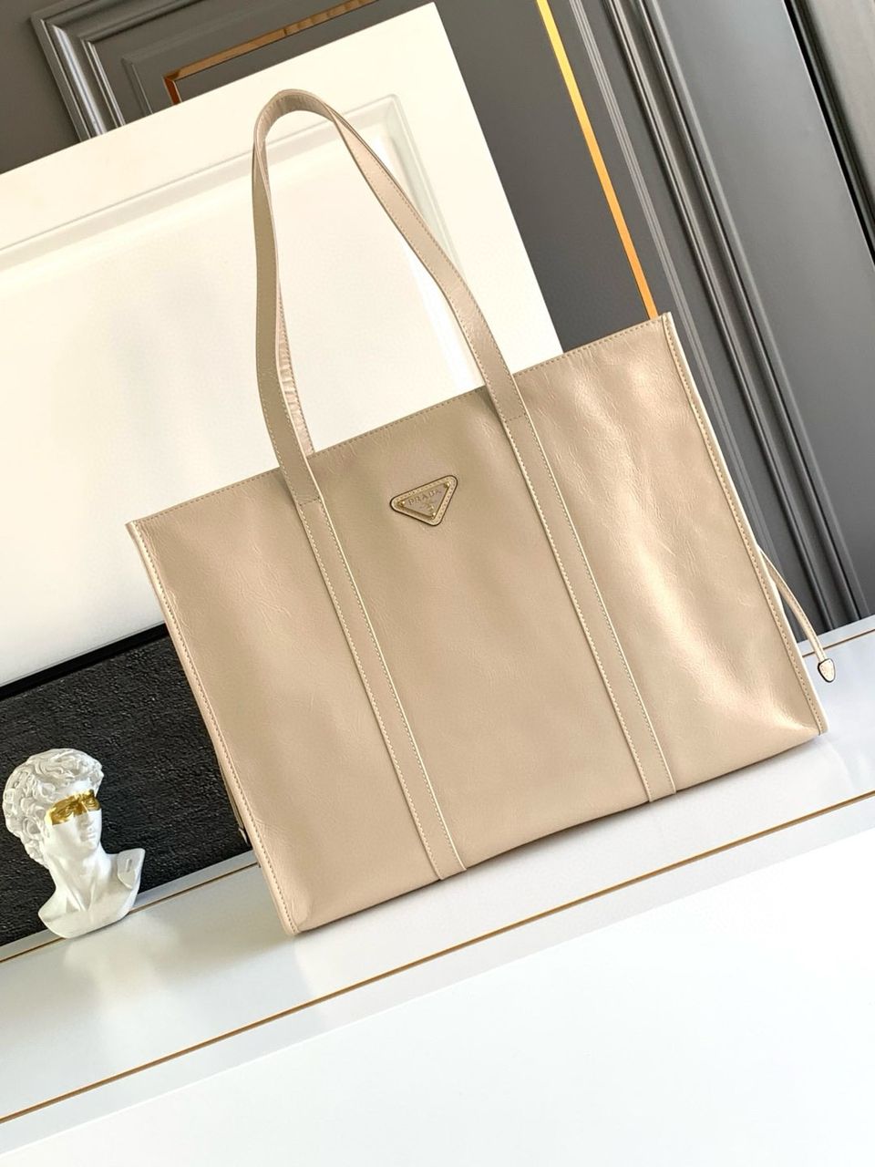 Prada Large leather tote bag
