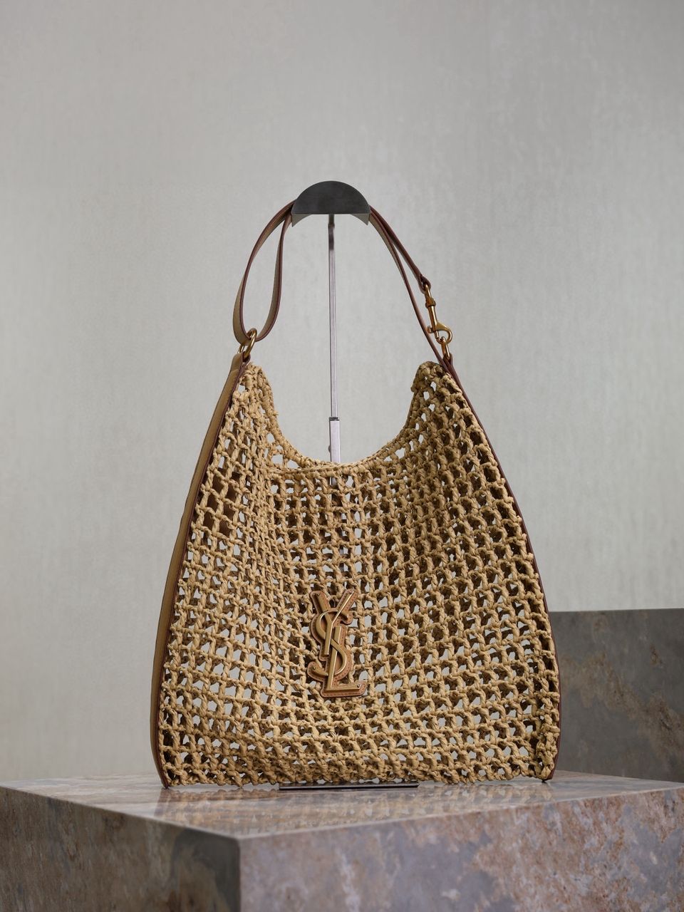 YSL Raffia Crochet Shoulder bag