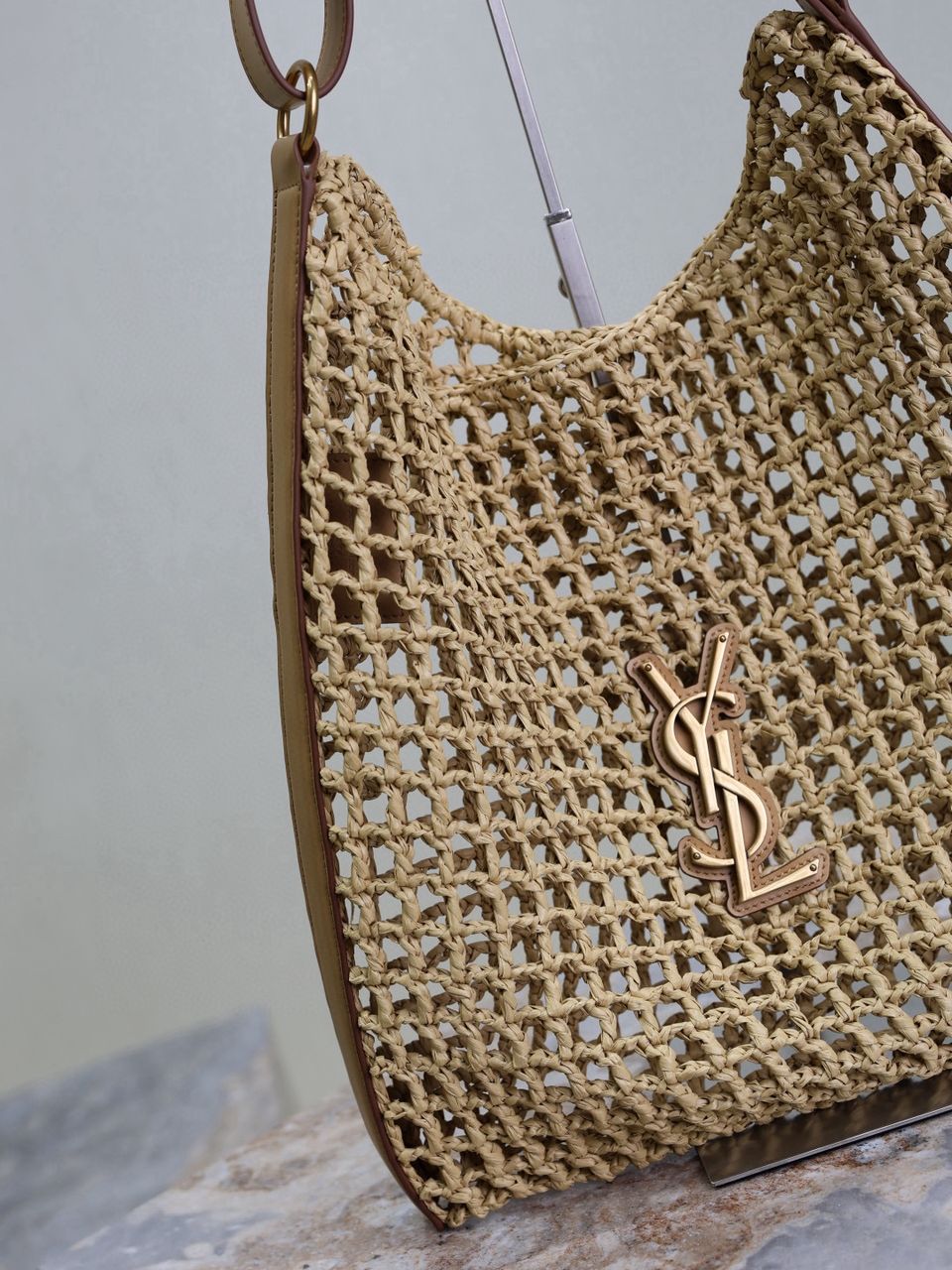 YSL Raffia Crochet Shoulder bag