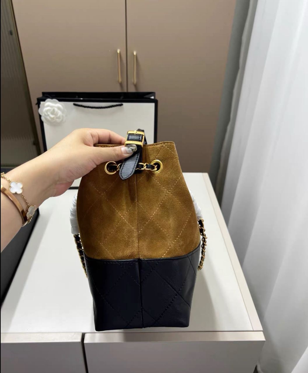 Chanel Small Tote Suede bag