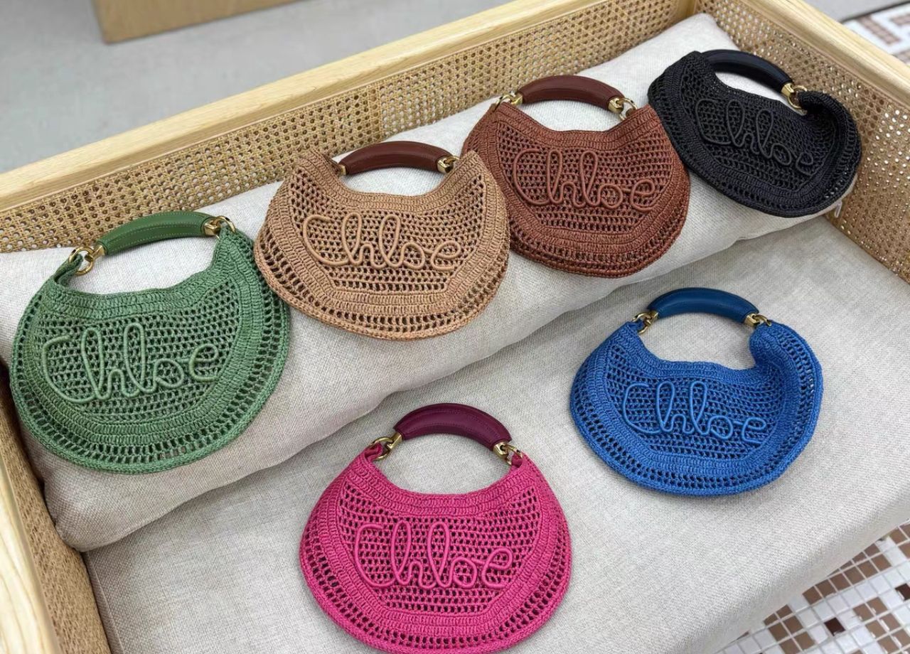 Chloe Summer Banana straw bag