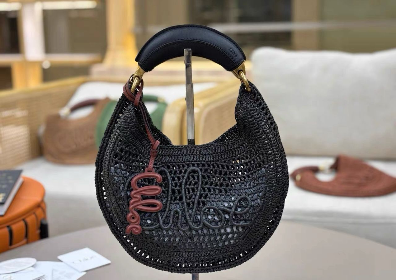 Chloe Summer Banana straw bag