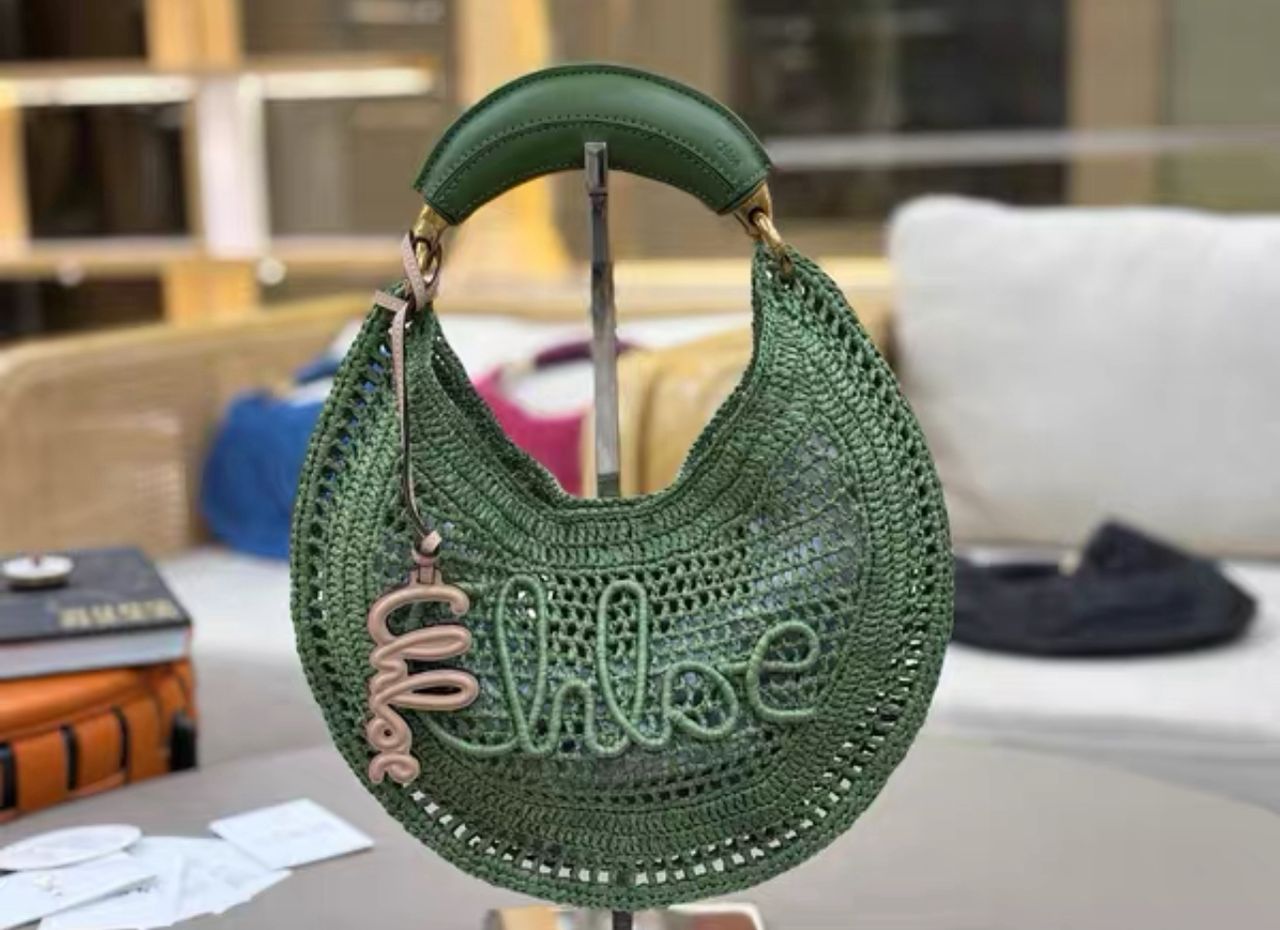 Chloe Summer Banana straw bag