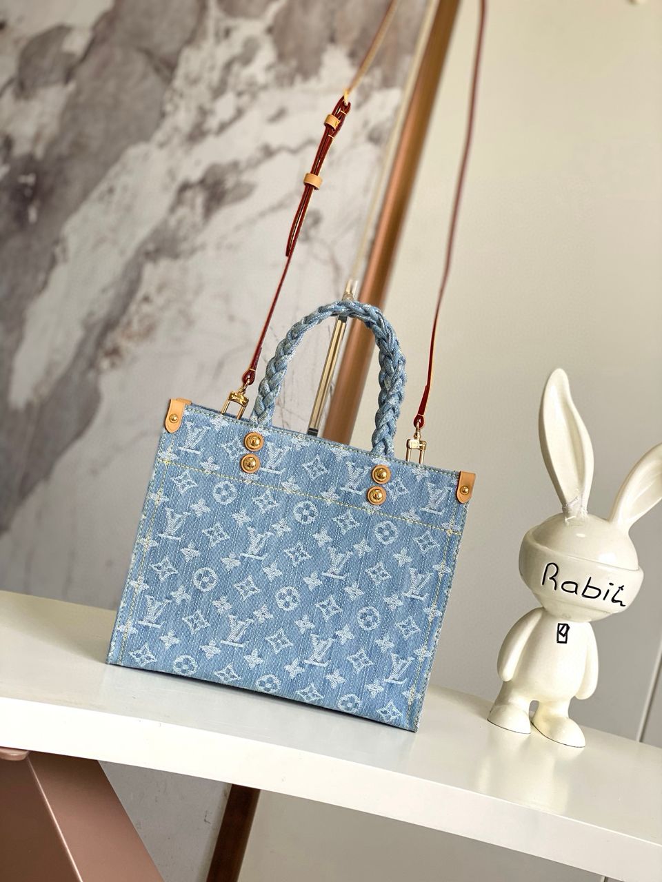 Louis Vuitton Let go PM denim tote bag