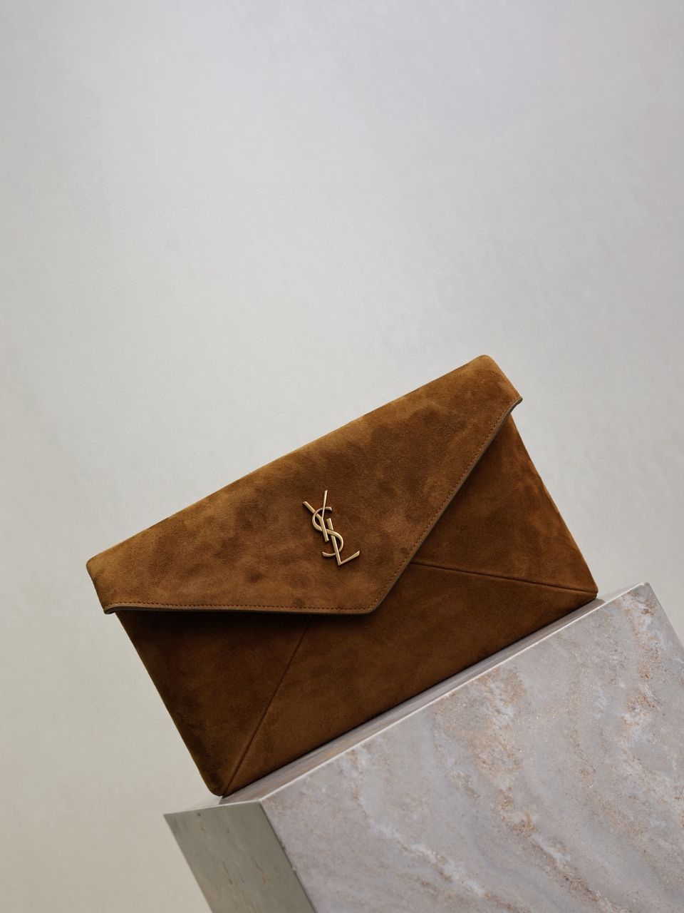 YSL Cassandre Large Envelope bag in suede