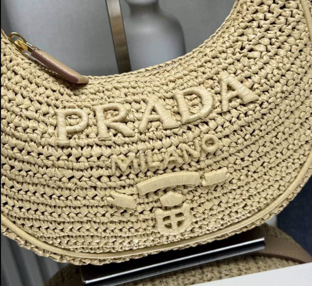 Prada Arqué crochet shoulder bag
